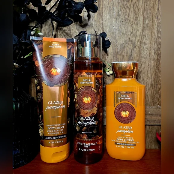 Bath & Body Works Glazed Pumpkin 3-Pc Bodycare Set - Picture 1 of 1